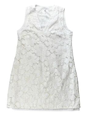 BCBGeneration Ivory Lace V-Neck Dress Size M - Floral Summer Wear
